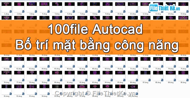 File thiết kế 100 file autocad bố trí mặt bằng công trình kiến trúc mẫu